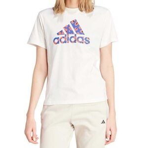 Adidas Women's White Animal Print T Shirt